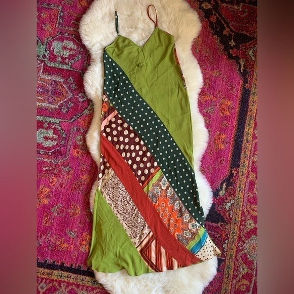 Jean PAUL GAULTIER CLASSIQUE Vintage Retro 90’s Silk Abstract/Floral Maxi Dress - Picture 15 of 15